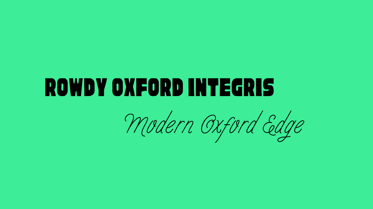 Rowdy Oxford Integris